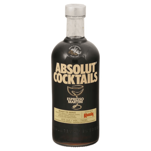ABSOLUT RTD ESPRESSO MARTINI 750ML