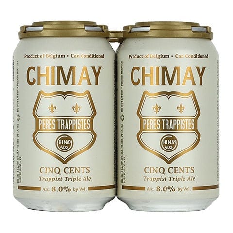 CHIMAY CINQ CENTS WHITE 4PK CANS