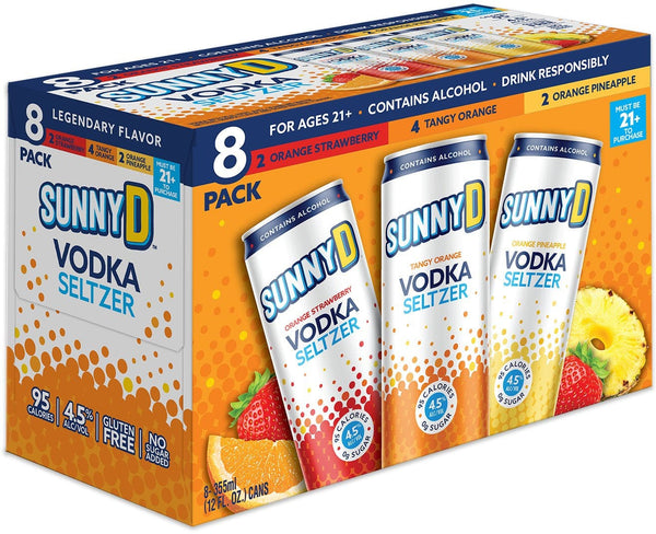 SUNNY D VODKA SELTZER VARIETY 8PK
