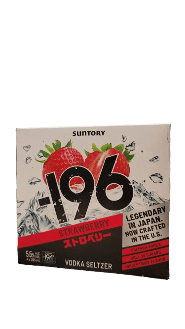 SUNTORY -196 STRAWBERRY SELTZER 4PK