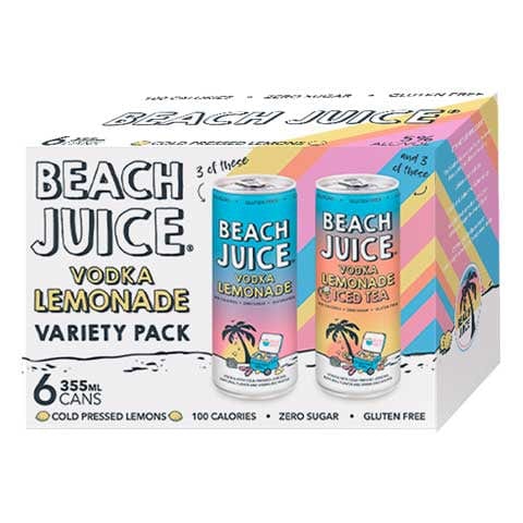BEACH JUICE VODKA LEMONADE VARIETY 6PK