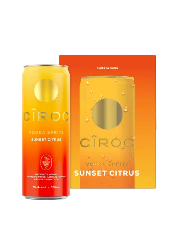 CIROC VODKA SPRITZ SUNSET CITRUS 4PK