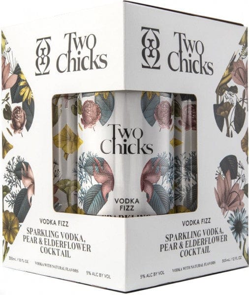 TWO CHICKS SPARKLING VODKA FIZZ 4PK
