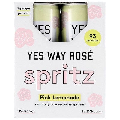 YES WAY ROSE PINK LEMONADE SPRITZ 4PK CAN 250ML